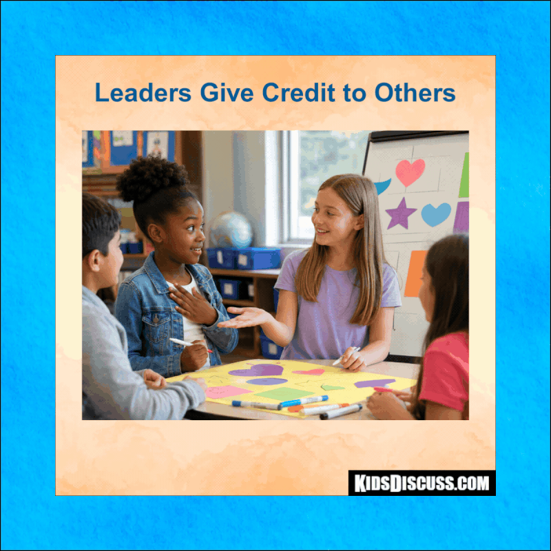 Leaders give credit to others